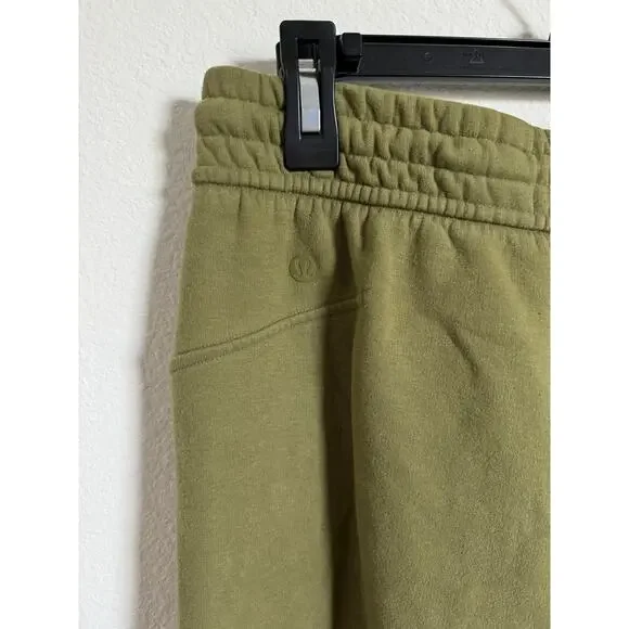 Lululemon Loungeful High Rise Wide Leg Cropped Sweatpants Womens size 8 Green - Picture 6 of 7